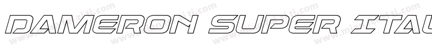 Dameron Super Italic Italic字体转换